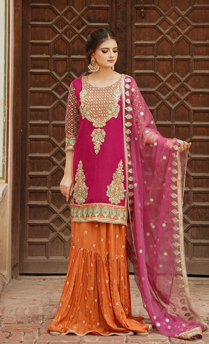 Luxury 3PC RTW with Farsi Sharara - FPRTW_C_14