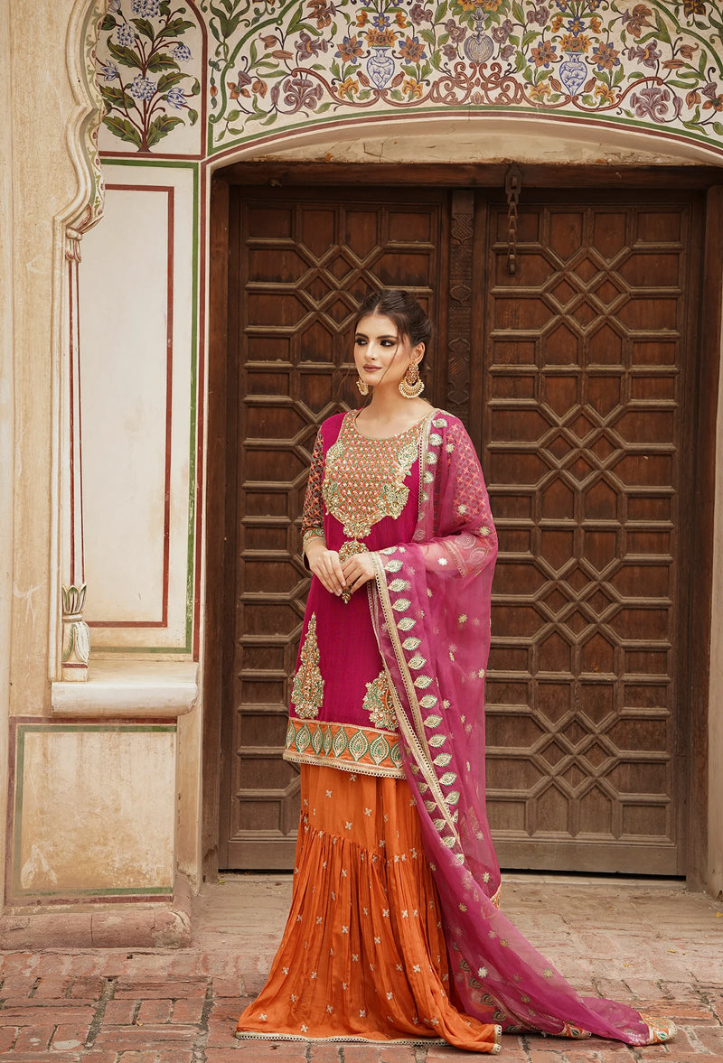 Luxury 3PC RTW with Farsi Sharara - FPRTW_C_14