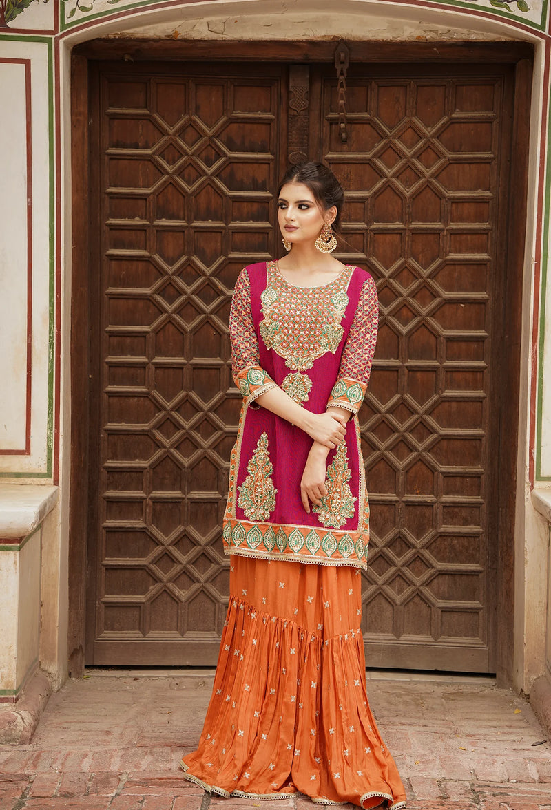 Luxury 3PC RTW with Farsi Sharara - FPRTW_C_14