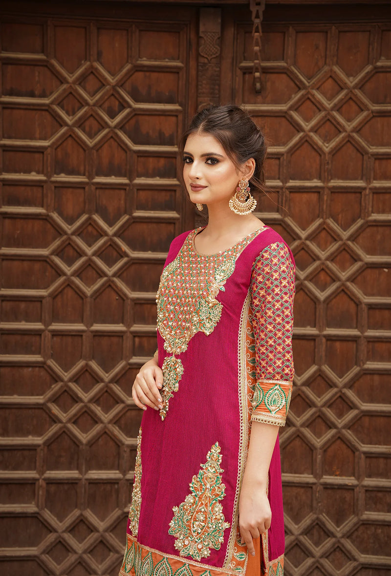 Luxury 3PC RTW with Farsi Sharara - FPRTW_C_14