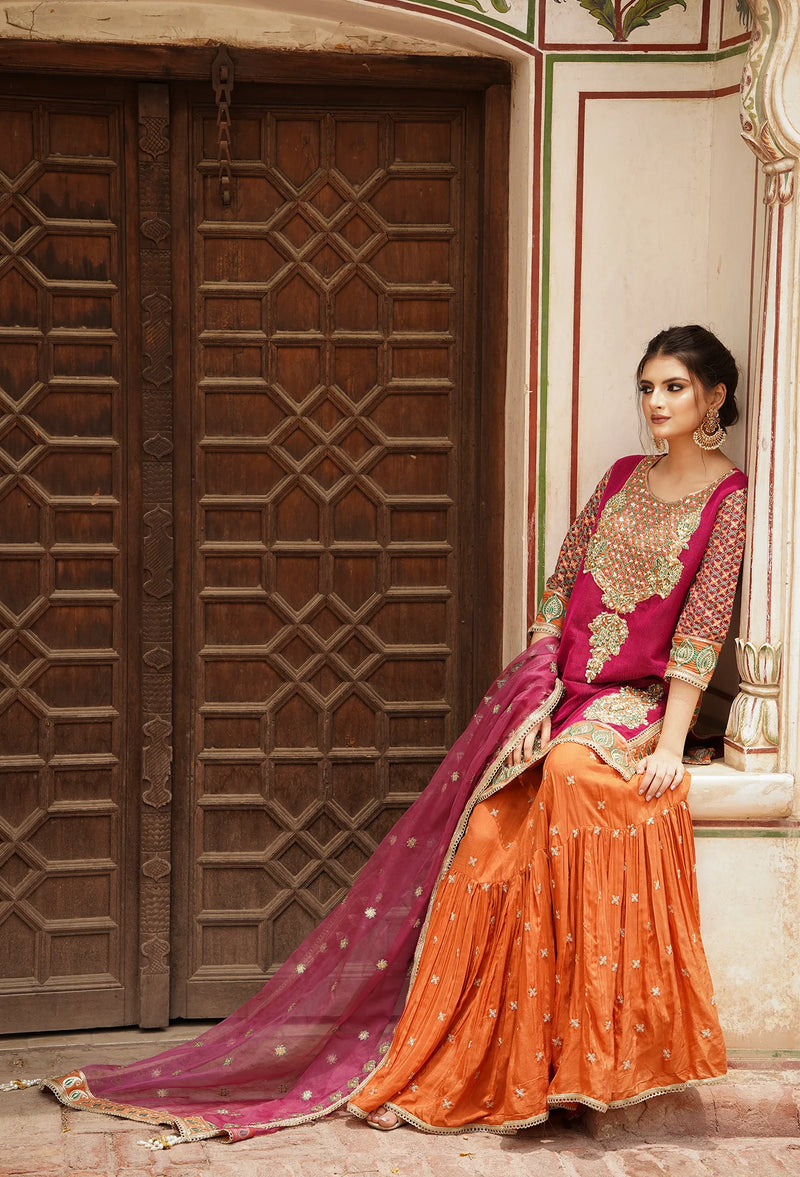 Luxury 3PC RTW with Farsi Sharara - FPRTW_C_14