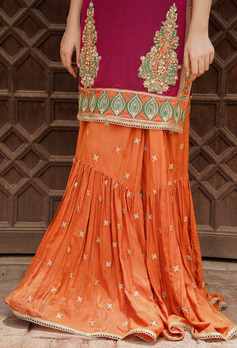 Luxury 3PC RTW with Farsi Sharara - FPRTW_C_14