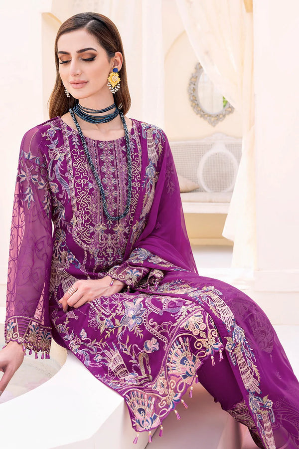 Ramsha Collection in Magenta Purple