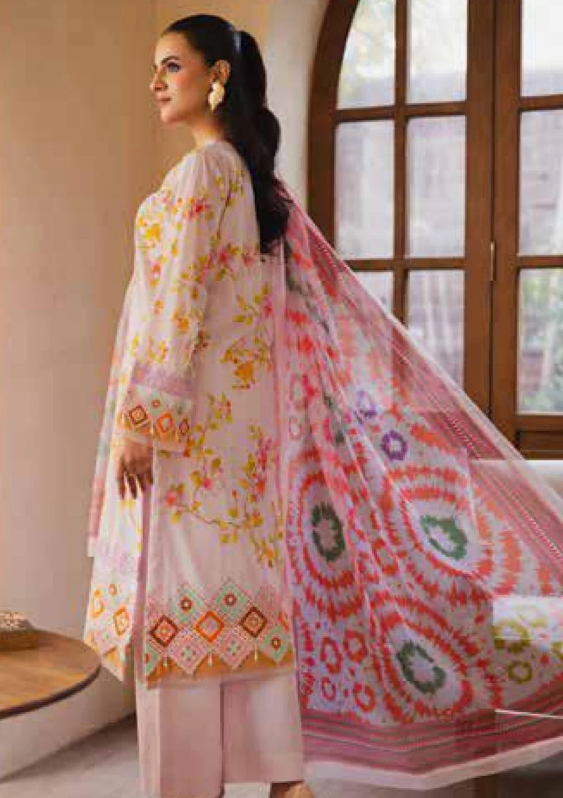 RTW Pink floral print Lawn with Embroidery 3PC - FPRTW_C_21