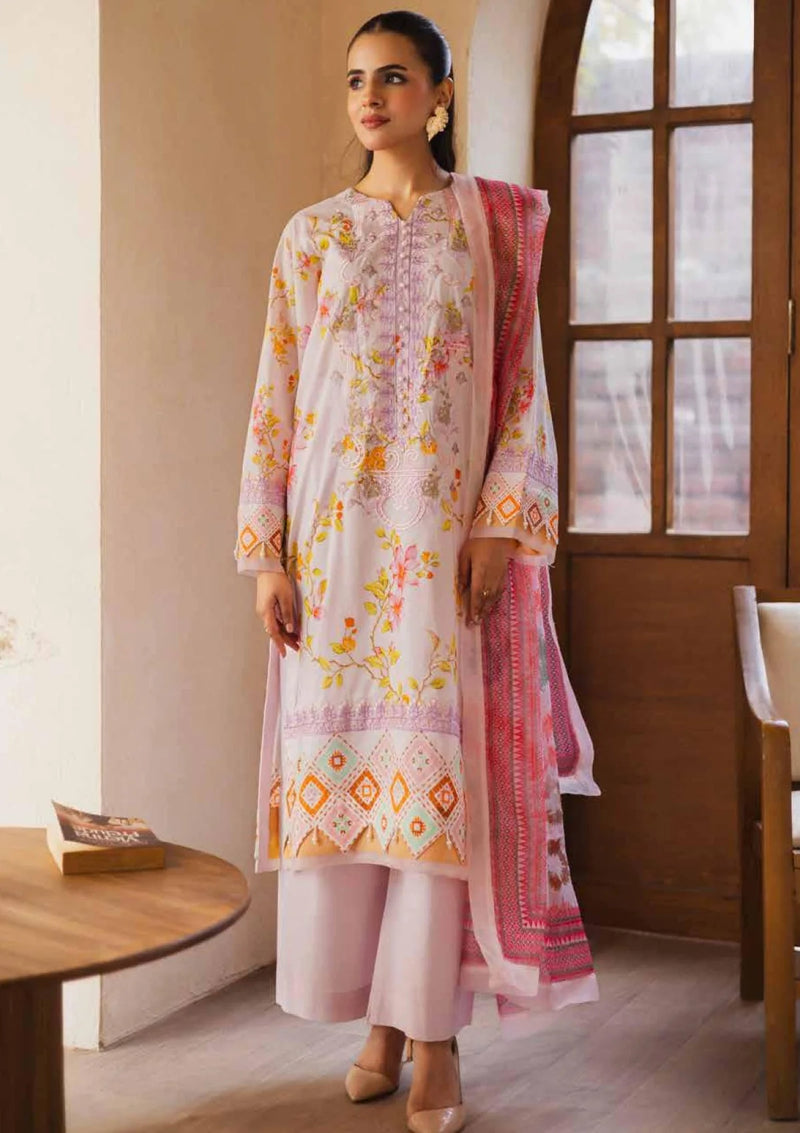 RTW Pink floral print Lawn with Embroidery 3PC - FPRTW_C_21