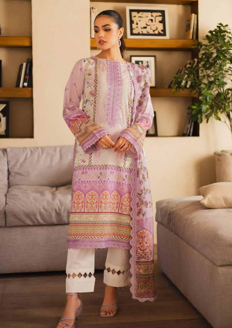 RTW Lilac Floral print Lawn with Embroidery 3PC - FPRTW_C_22