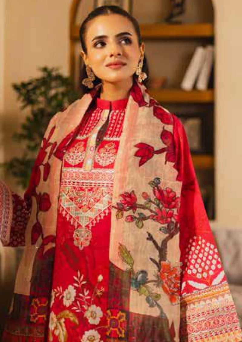 RTW Hot Pink Floral Print Lawn with Embroidery 3PC - FPRTW_C_24