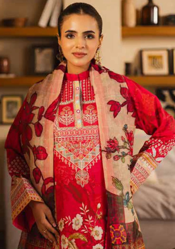 RTW Hot Pink Floral Print Lawn with Embroidery 3PC - FPRTW_C_24