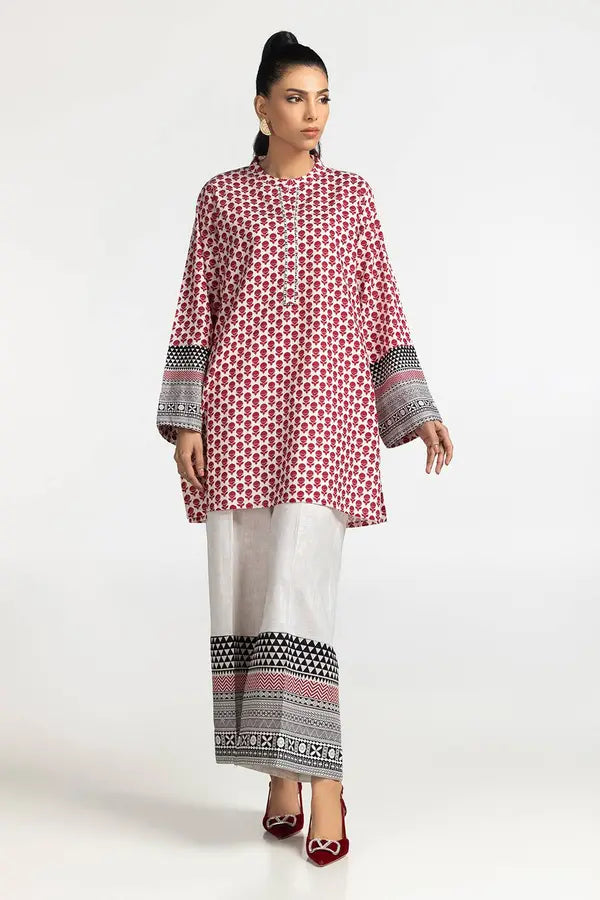 Printed Lawn Maroon Co-Ord Set 2PC - FPRTW_C_07