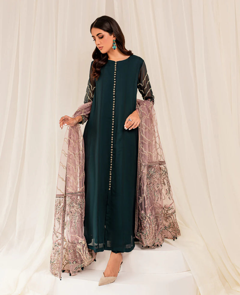 Xenia Collection in Deep Bolltle Green Frock Style