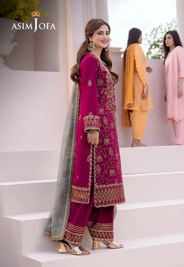 Asim Jofa Collection in Deep Magenta