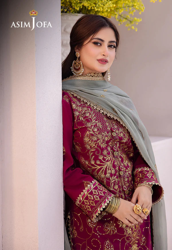 Asim Jofa Collection in Deep Magenta