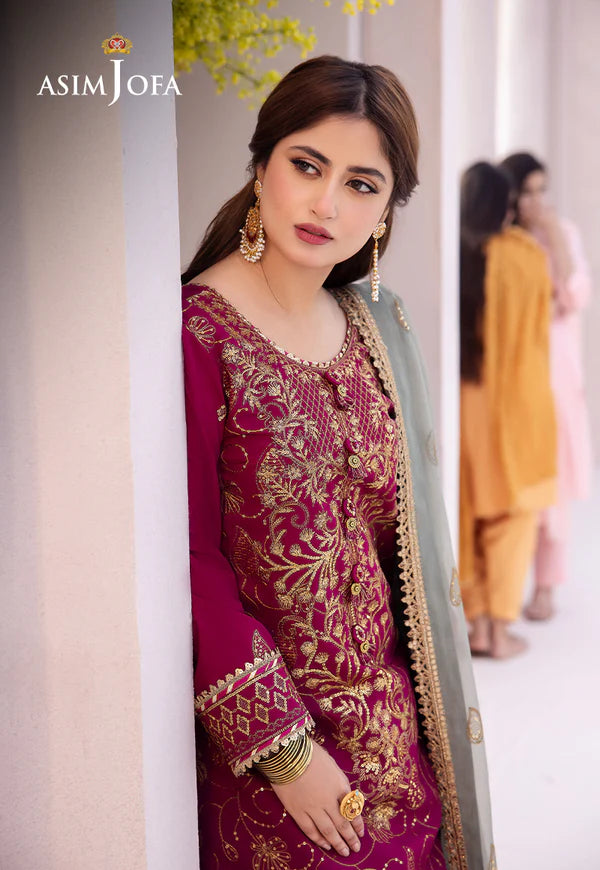 Asim Jofa Collection in Deep Magenta
