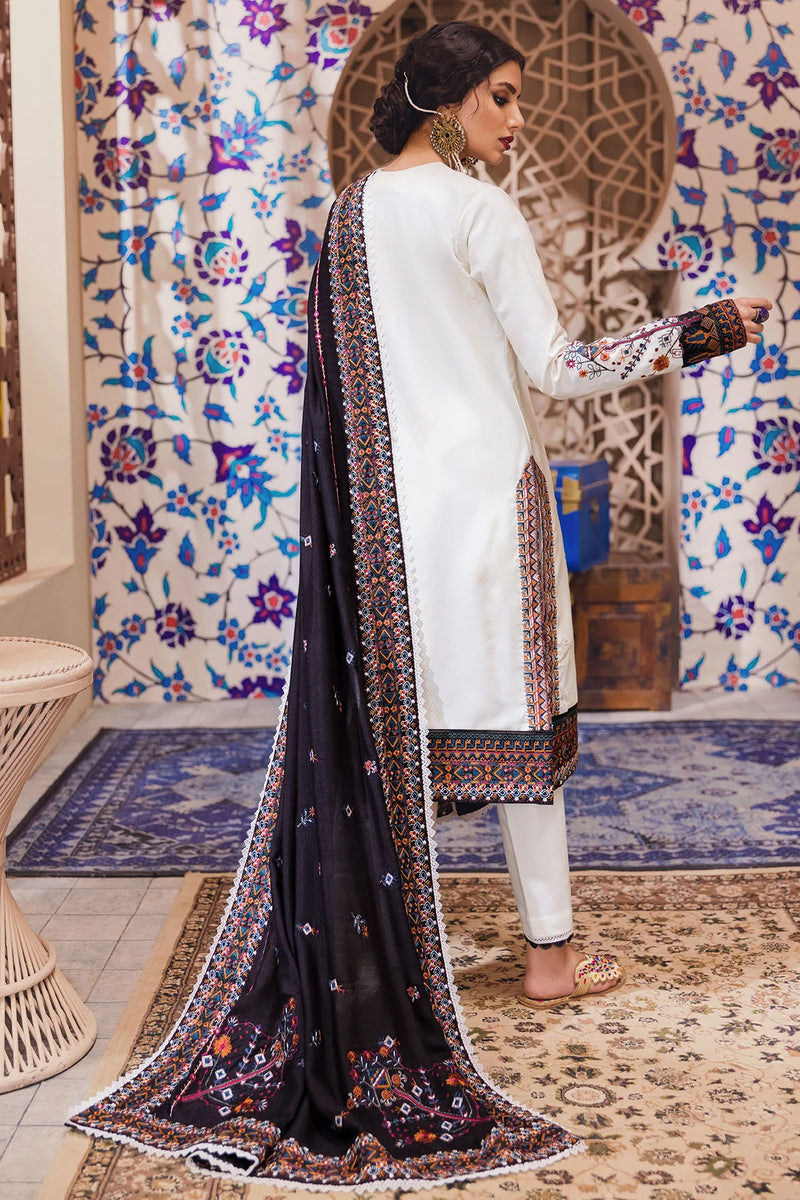 Luxury White Embroidered Lawn 3-Piece | Pakistani Festive Wear - FPF_32