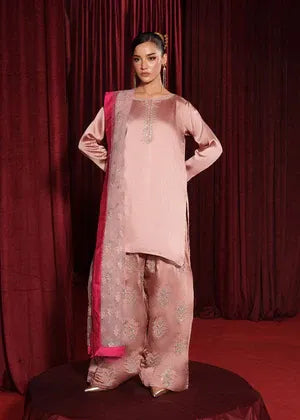 Pakistani blush pink embellished silk three-piece suit Australia - FPF_31